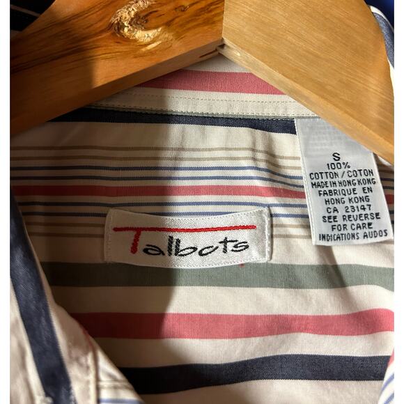 Talbots Shirt Women’s Size Small Colorful Striped Blouse Business‎ Work Casual - Picture 3 of 9